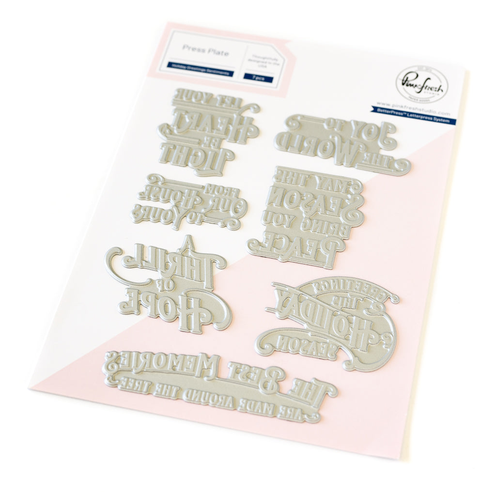 Holiday Greetings Sentiments Press Plate Holiday Greetings Sentiments Press Plate
