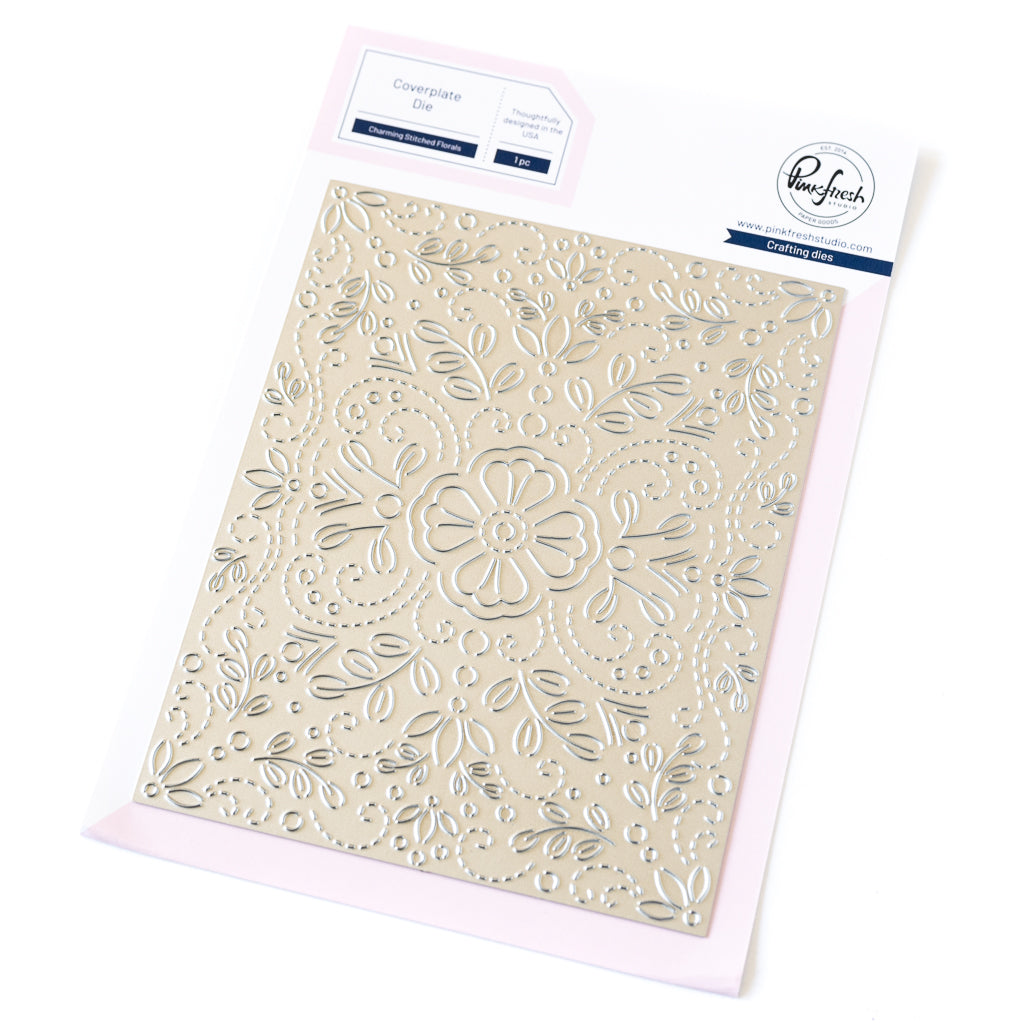 Charming Stitched Florals Coverplate Charming Stitched Florals Coverplate