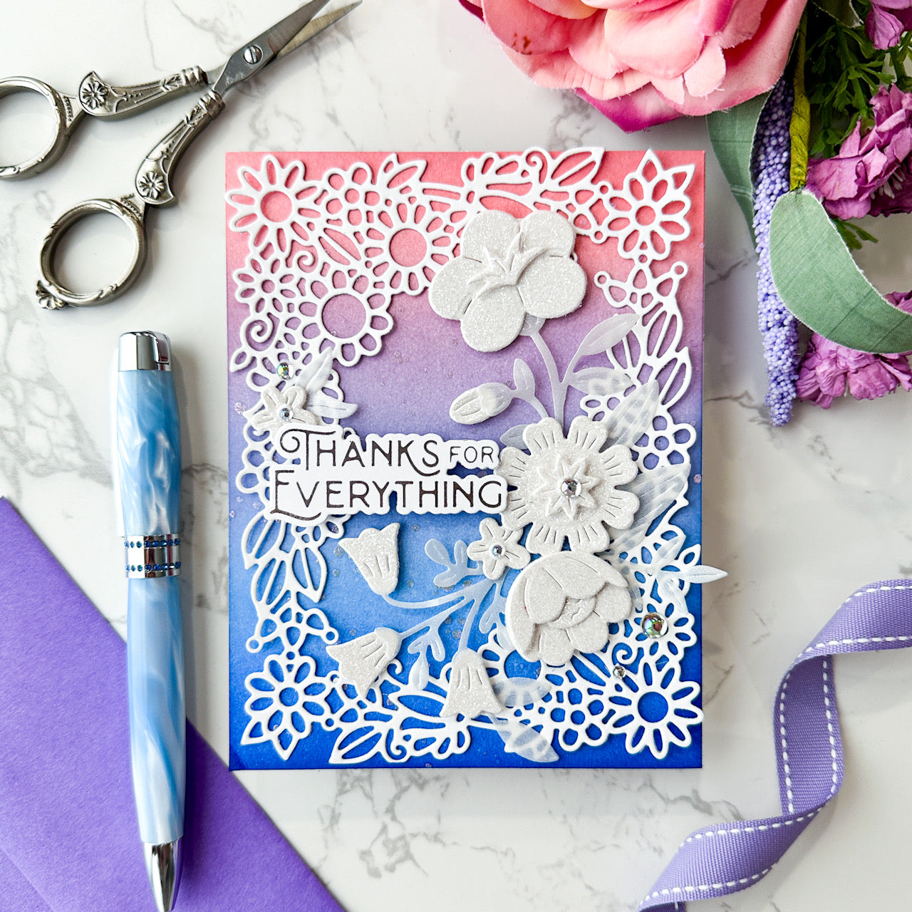 Floral Outline Frame die – Pinkfresh Studio