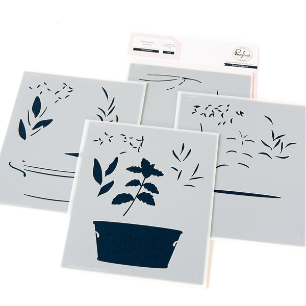 Herb Garden stencil – Pinkfresh Studio