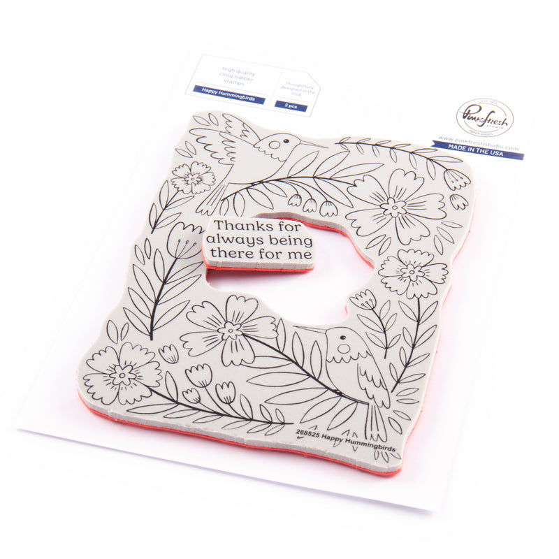 Happy Hummingbirds cling stamp