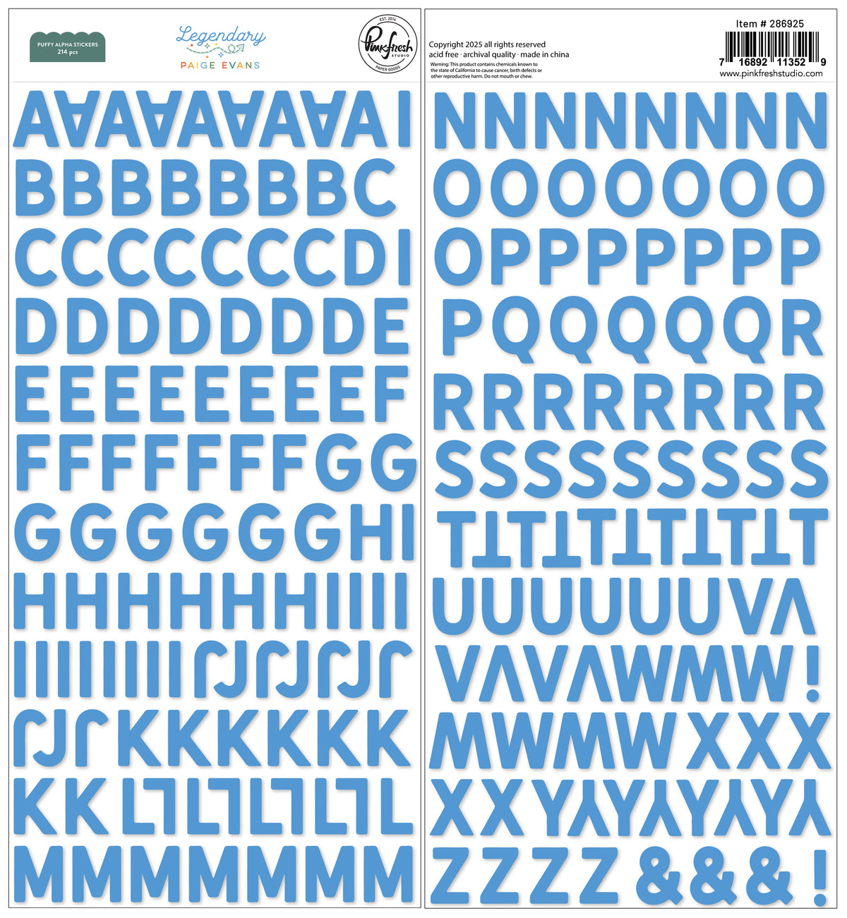 Legendary: Puffy Alpha Stickers
