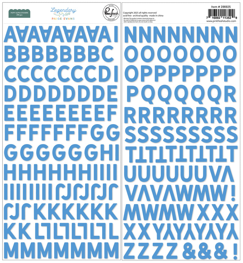 Legendary: Puffy Alpha Stickers