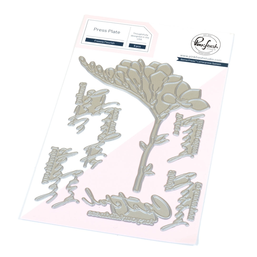 Freesia Flourish press plate
