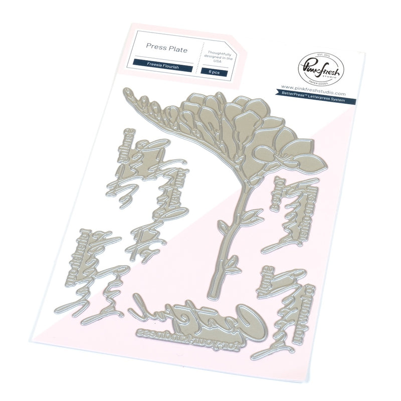 Freesia Flourish press plate