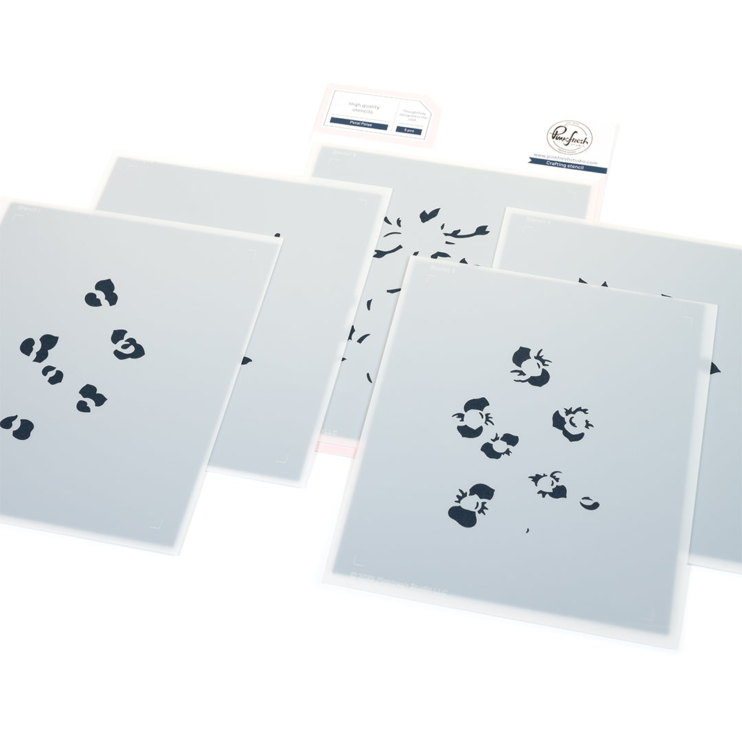 Petal Poise stencil