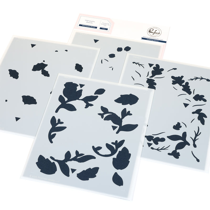 Wild Meadow Wreath stencil