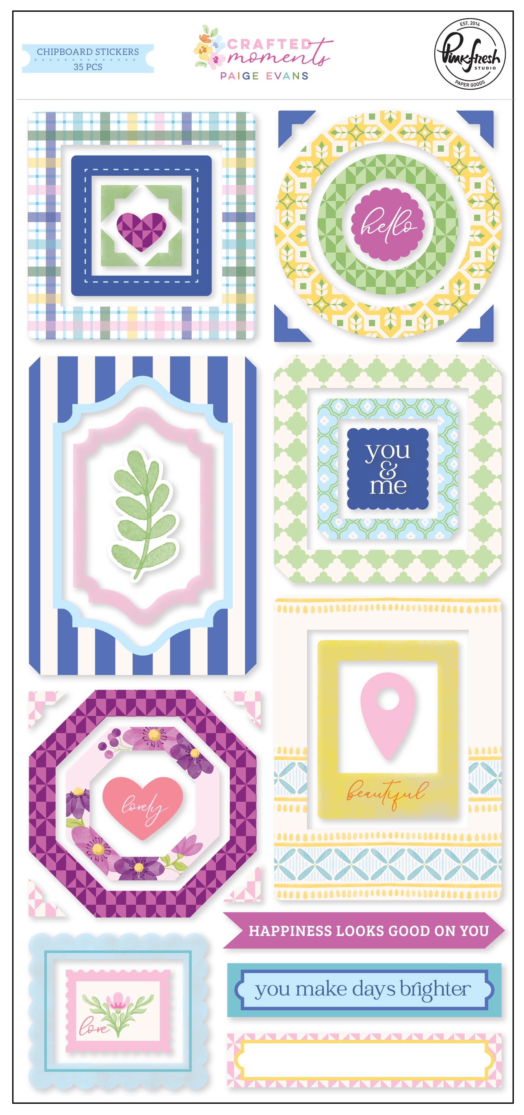 Crafted Moments: Chipboard Stickers