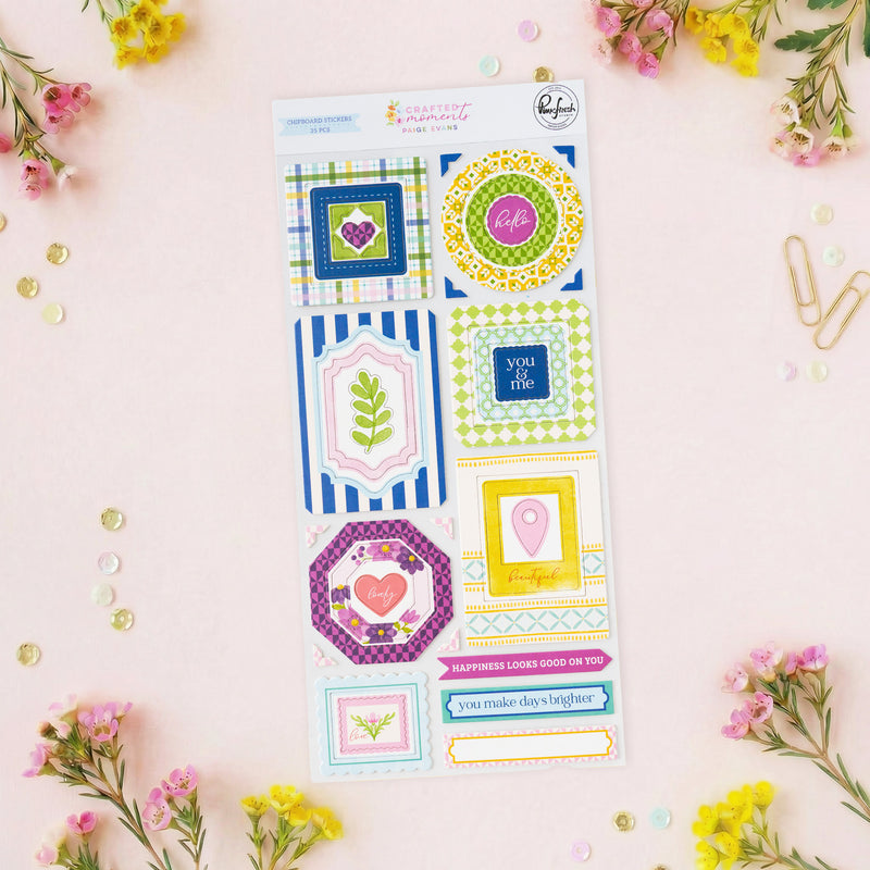 Crafted Moments: Chipboard Stickers