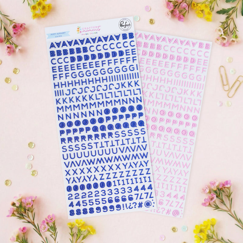 Crafted Moments: Mini Puffy Alpha Stickers