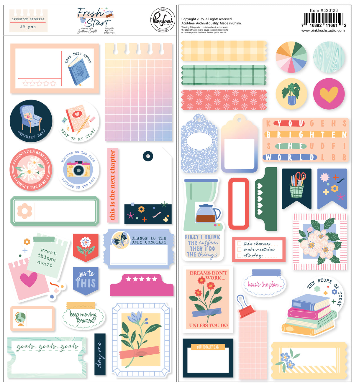 Fresh Start: Cardstock Stickers