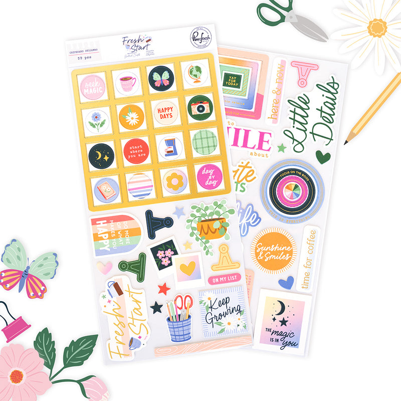 Fresh Start: Chipboard Stickers