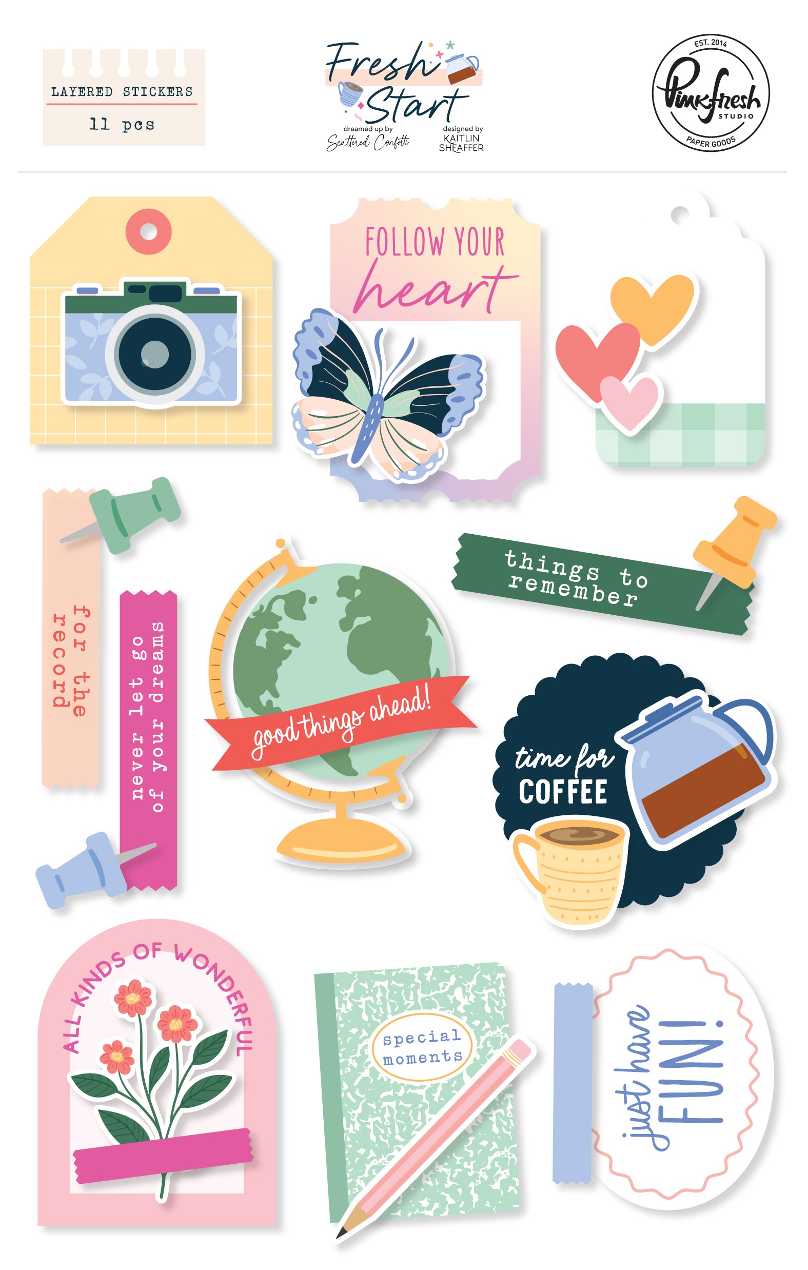 Fresh Start: Layered Stickers