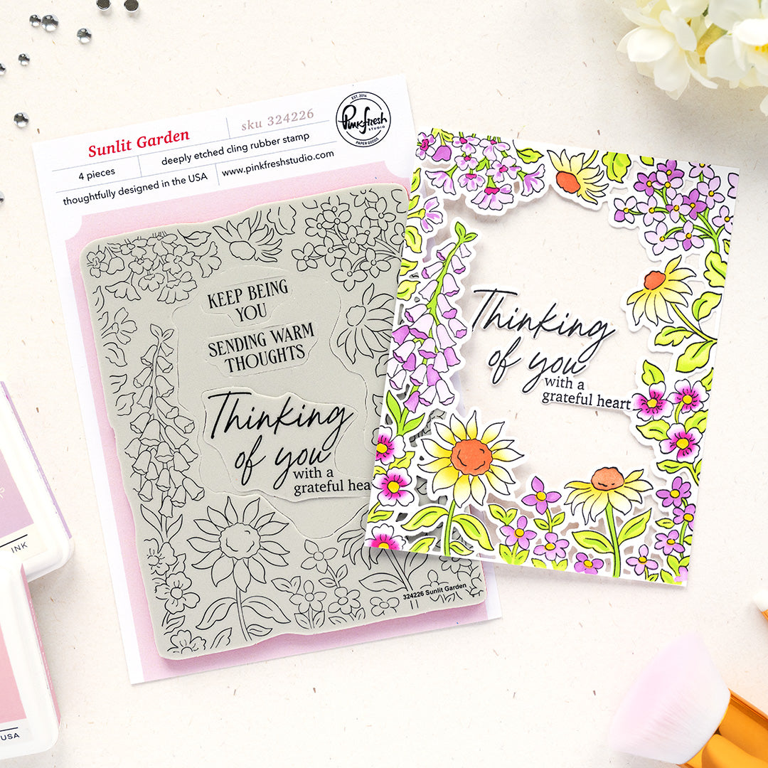 Sunlit Garden cling stamp