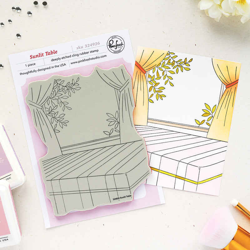 Sunlit Table cling stamp