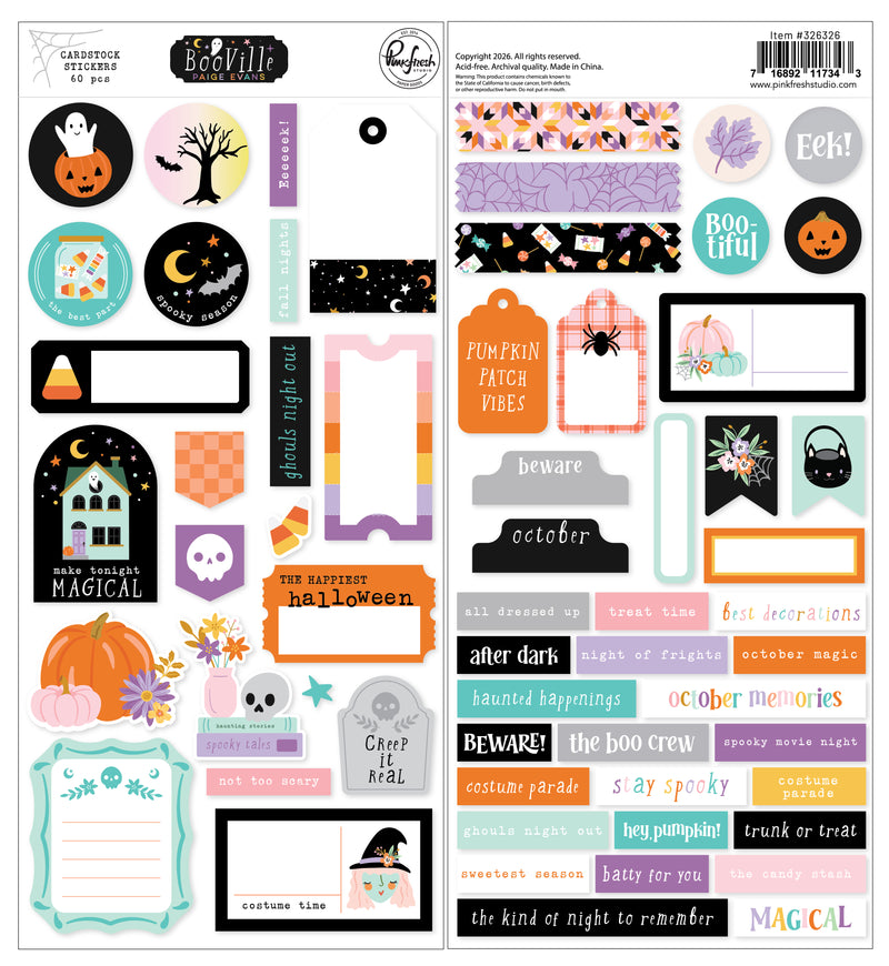 BooVille: Cardstock Stickers