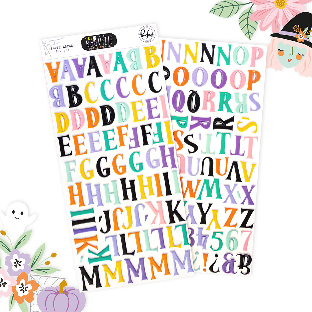 BooVille: Puffy Alpha Stickers
