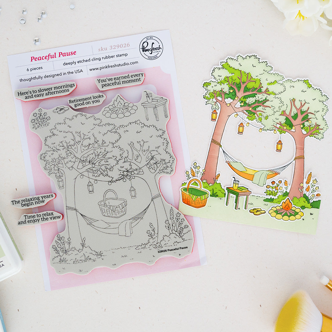 Peaceful Pause cling stamp