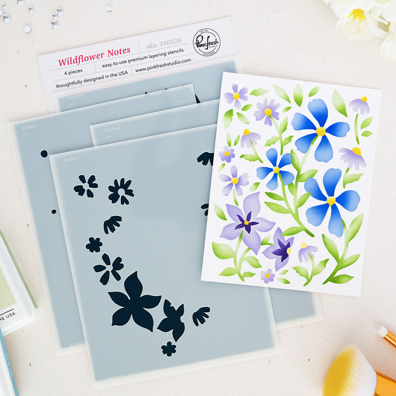 Wildflower Notes stencil