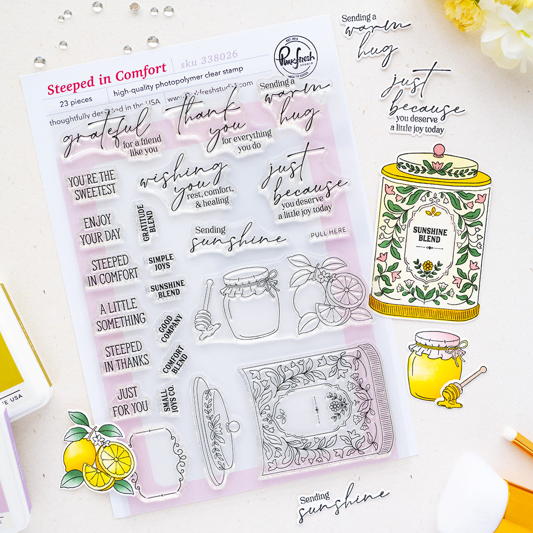 Steeped in Comfort stamp