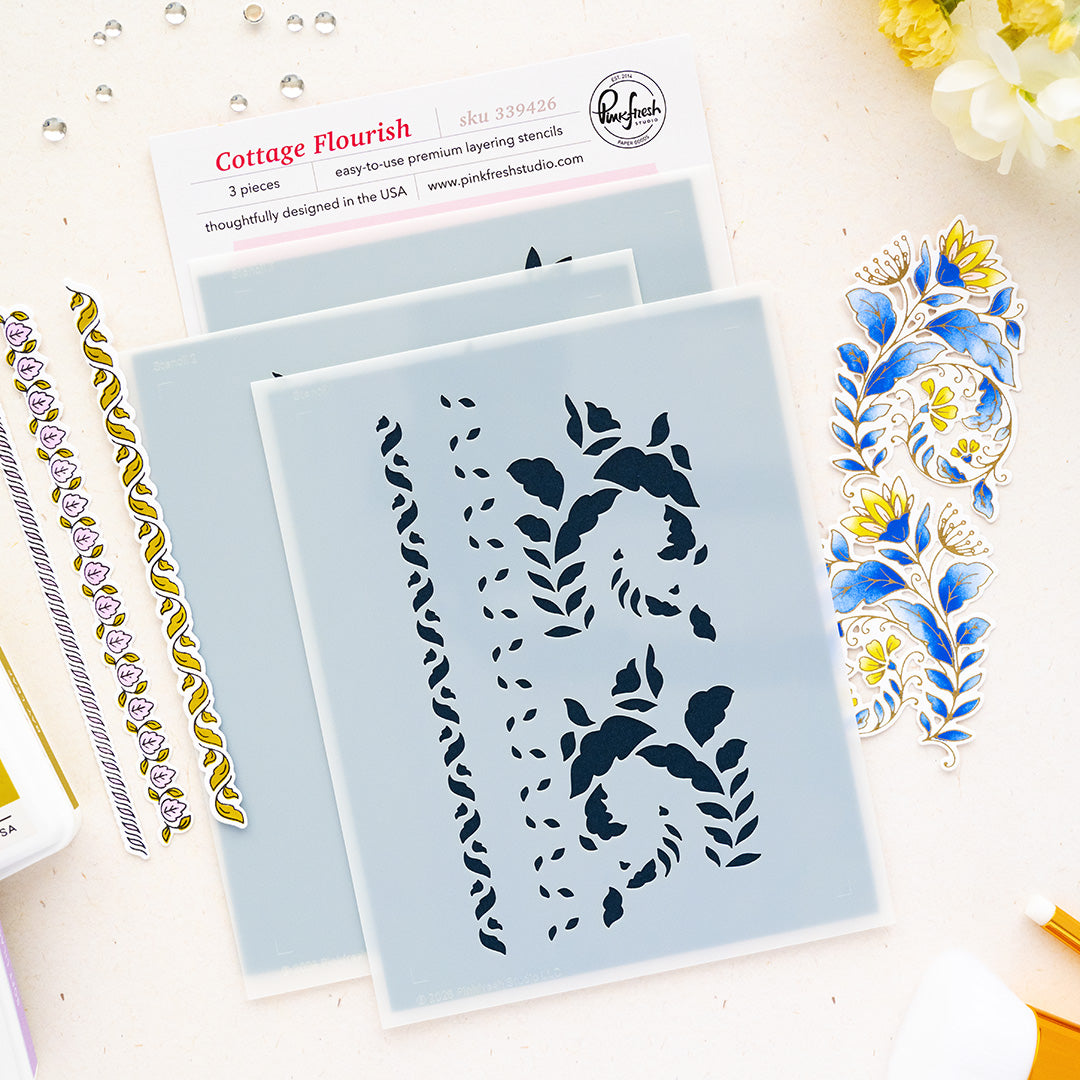 Cottage Flourish stencil