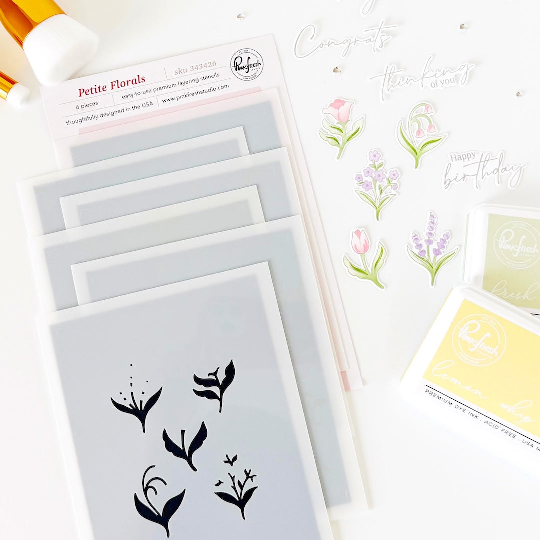 Petite Florals stencil