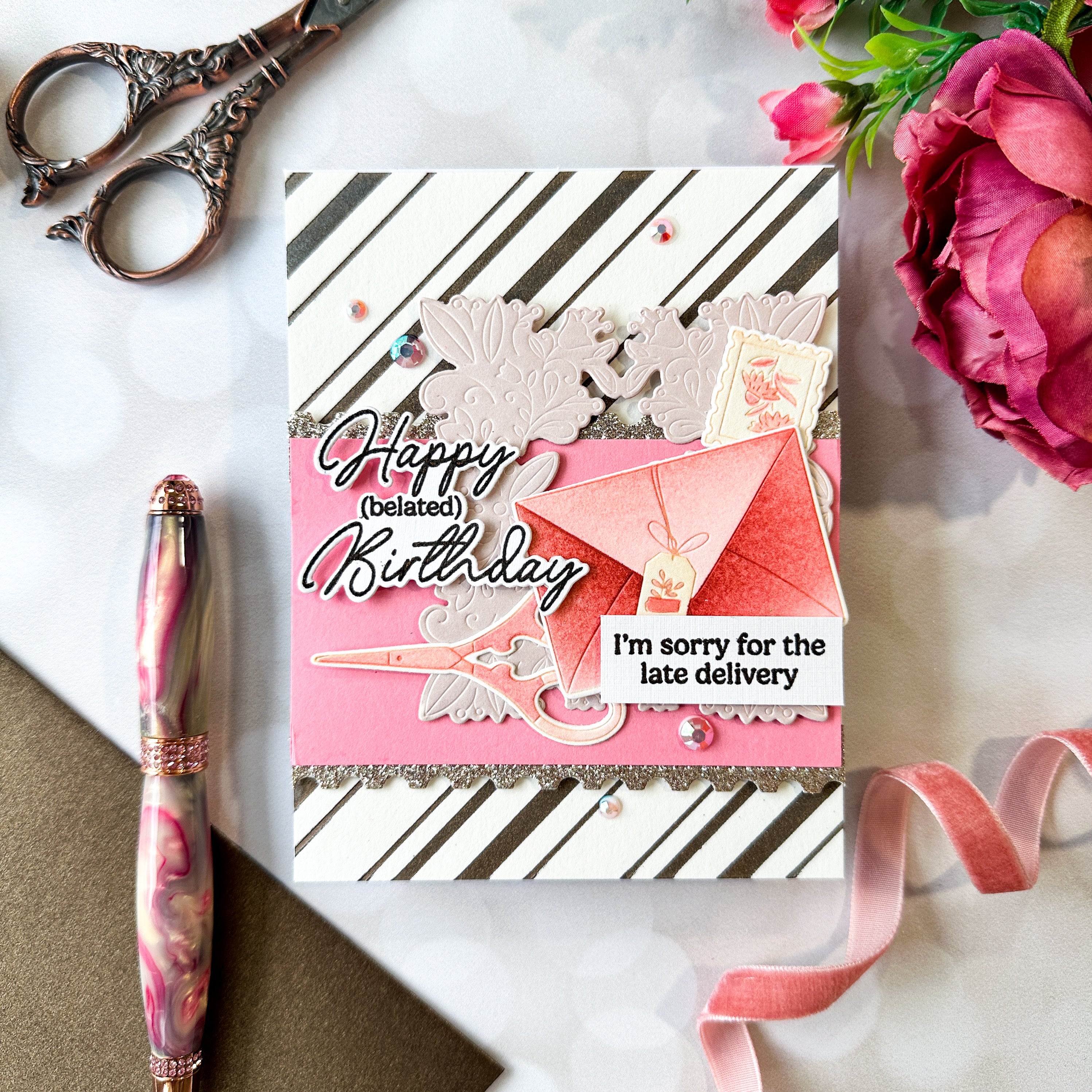 Floral Square Frame die – Pinkfresh Studio