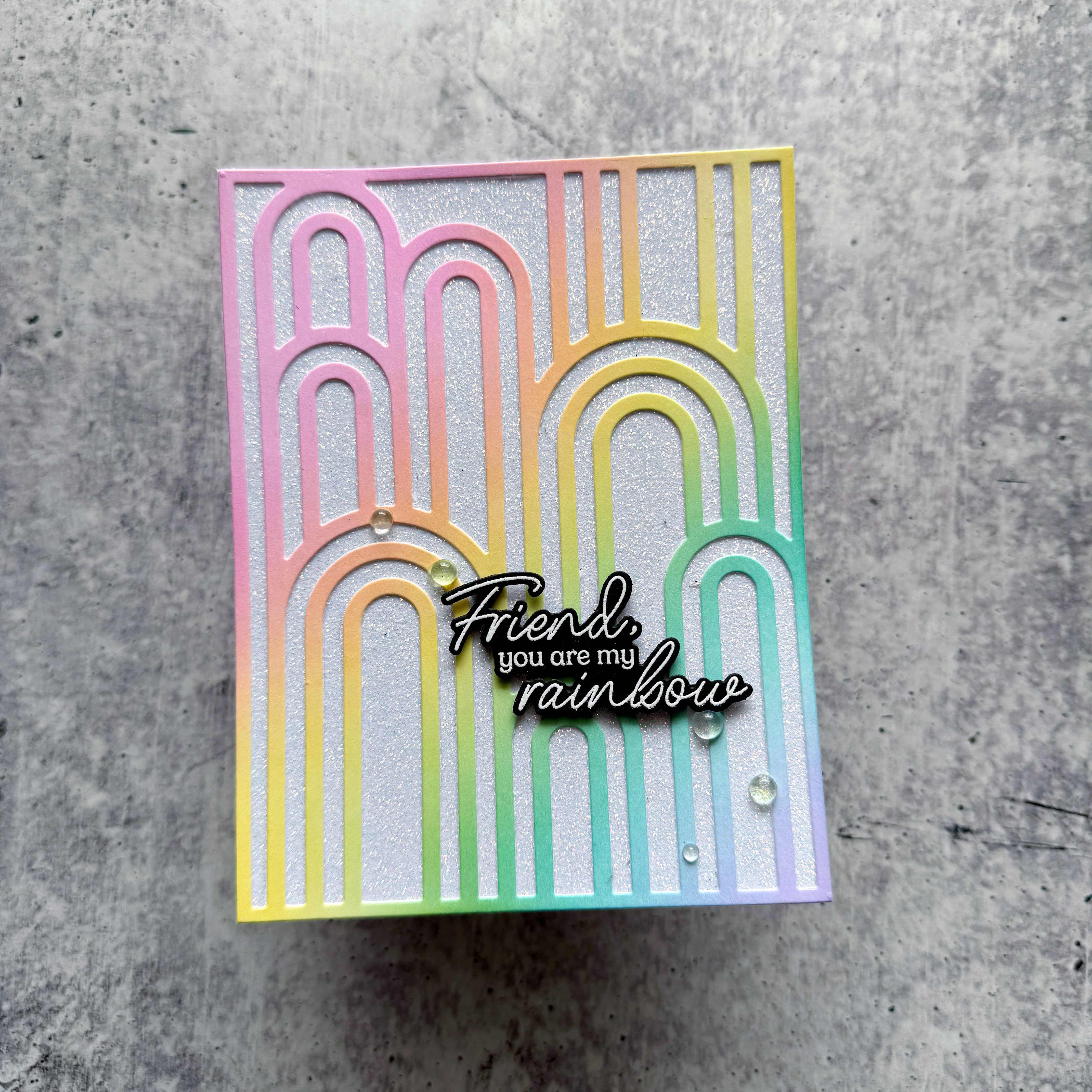 Elevated Rainbows stencil
