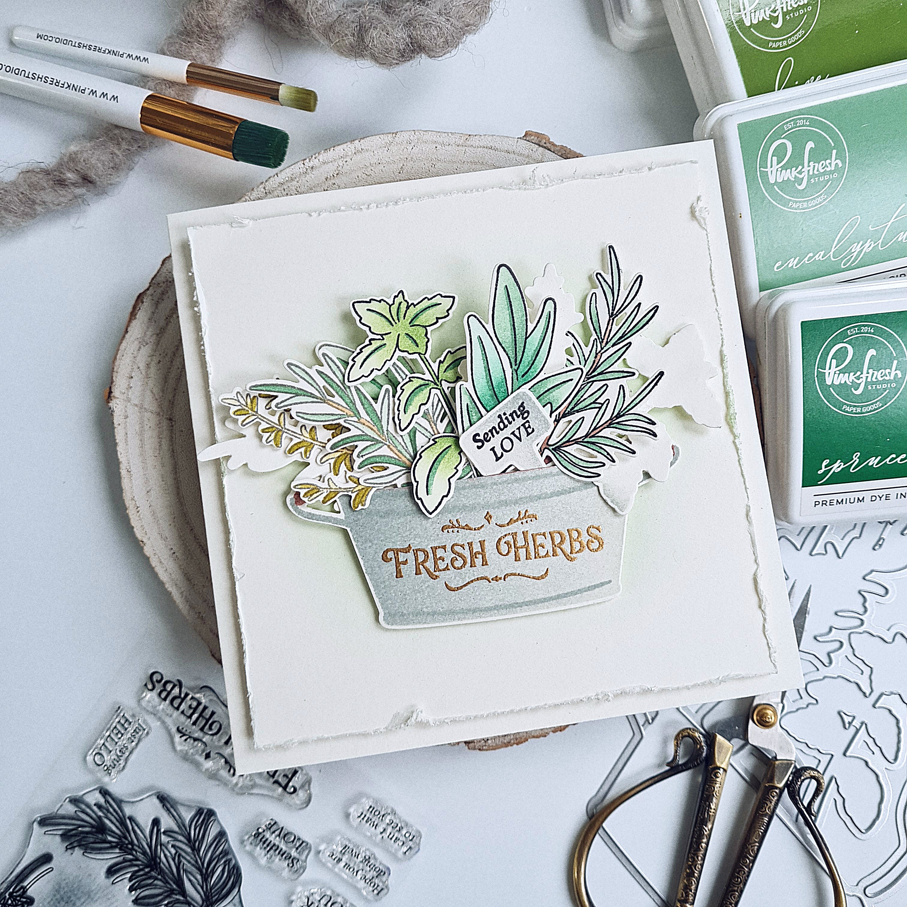 Herb Garden stamp – Pinkfresh Studio