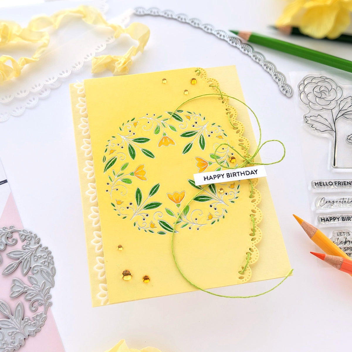 Floral Round Frame press plate