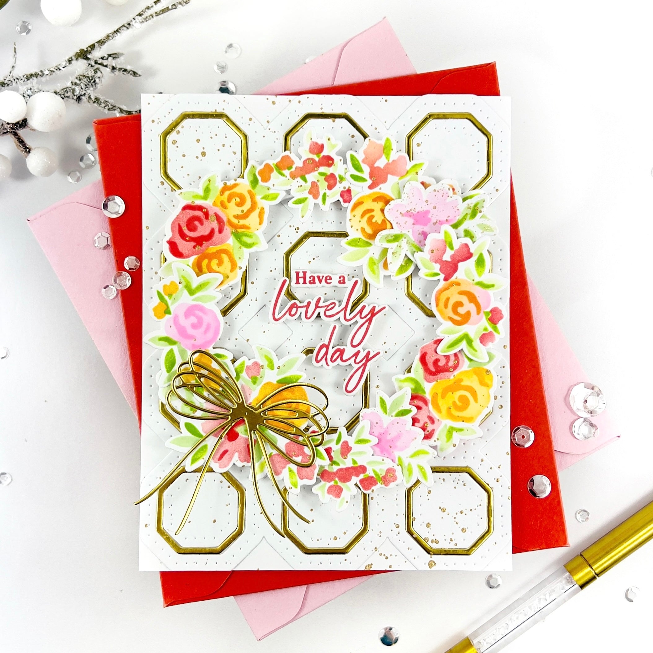 Octagon Grid coverplate die – Pinkfresh Studio