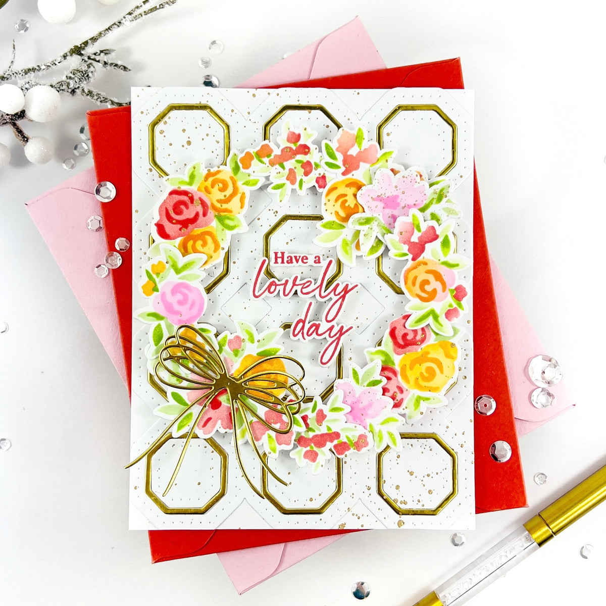 Cozy Blooms stencil