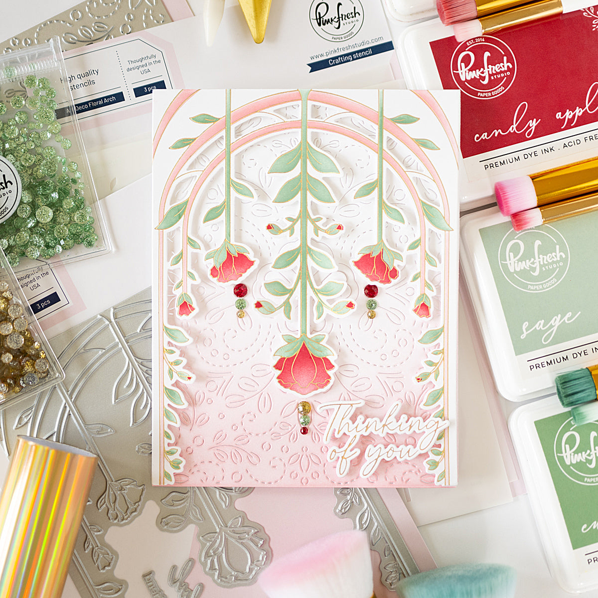 Art Deco Floral Arch die