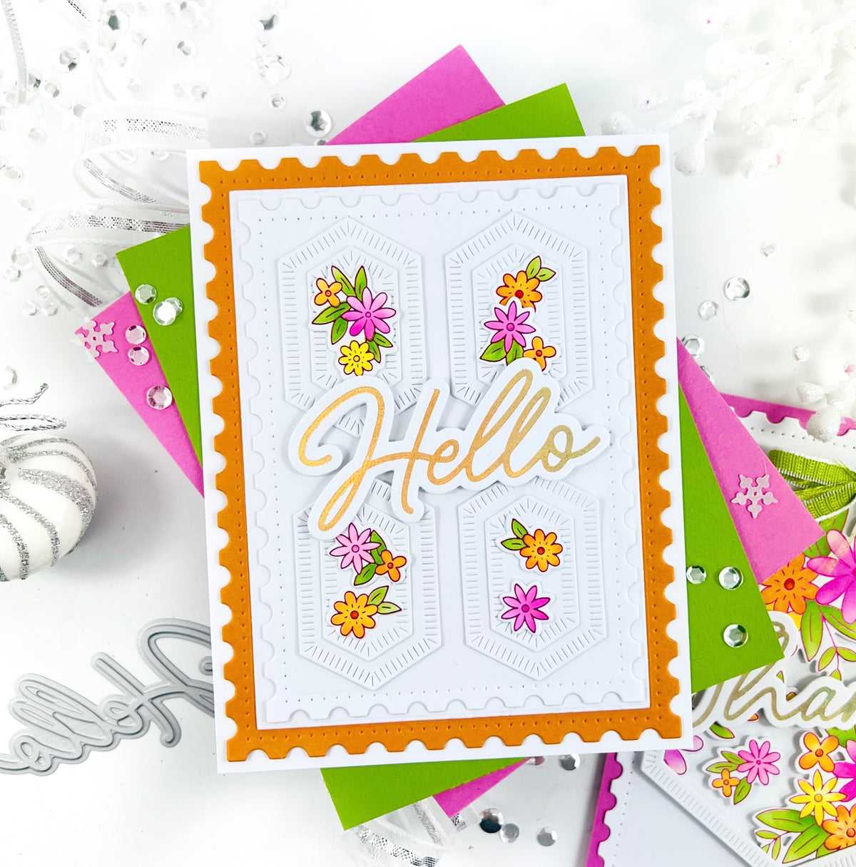 Cheerful Blossoms stencil