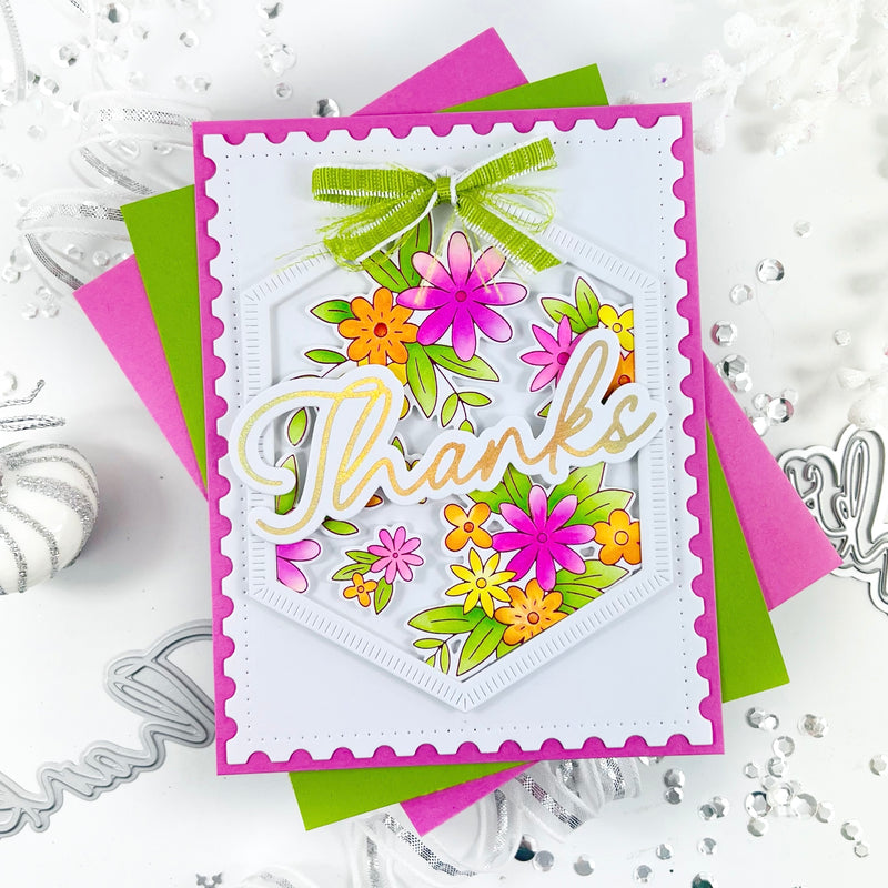 Cheerful Blossoms stencil