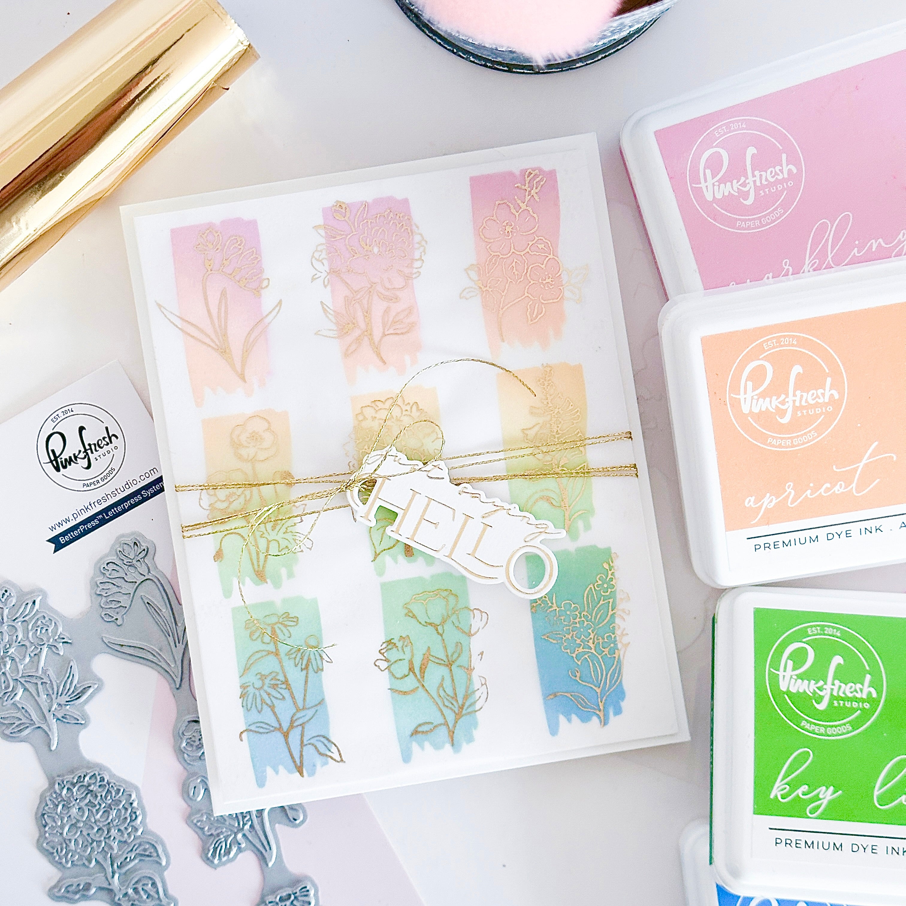 Beautiful Botanicals press plate – Pinkfresh Studio