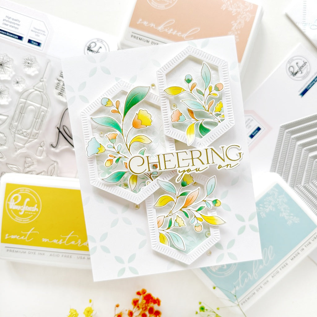 Essentials: Nested Hexagons Blanket Stitched die – Pinkfresh Studio