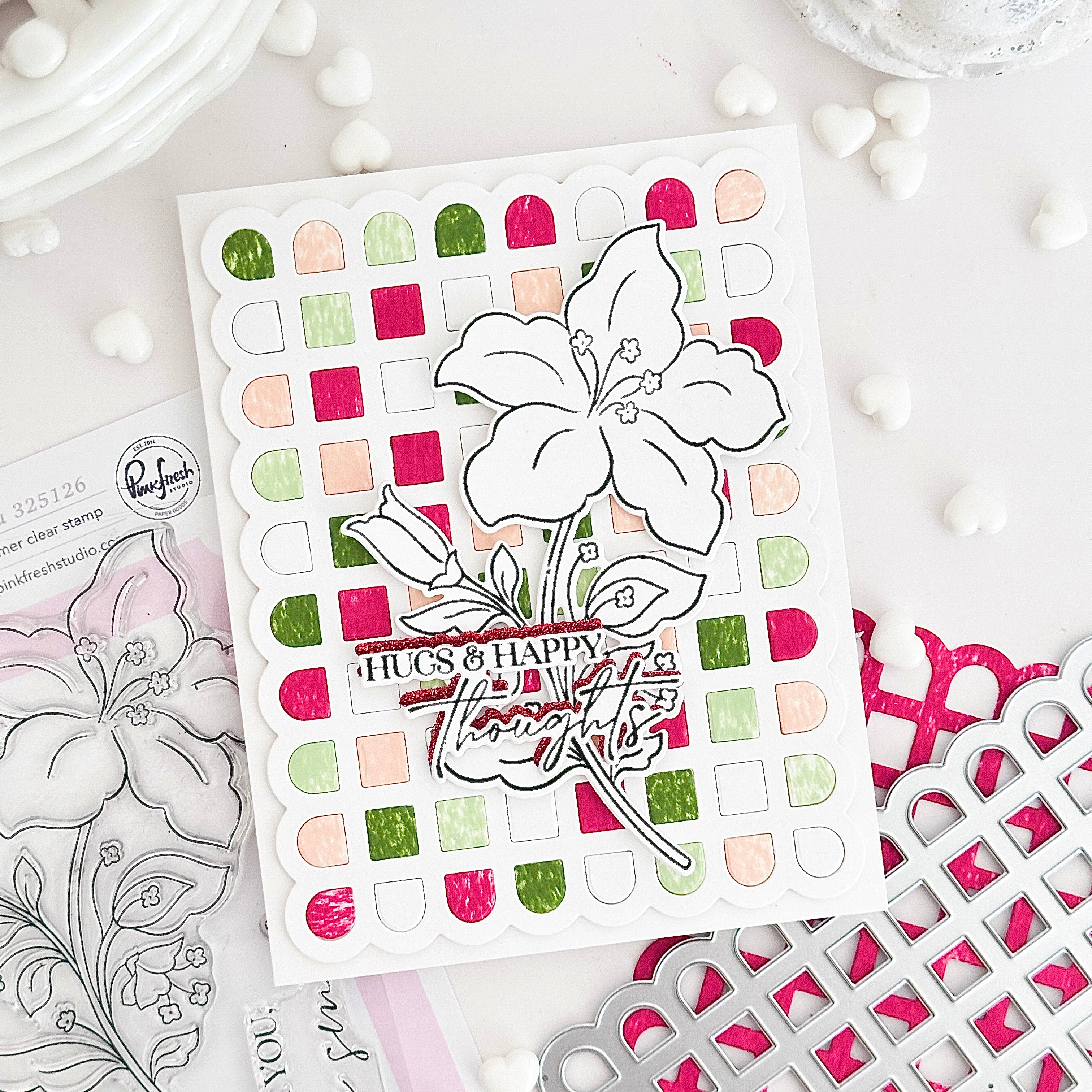 Scalloped Grid Coverplate die – Pinkfresh Studio