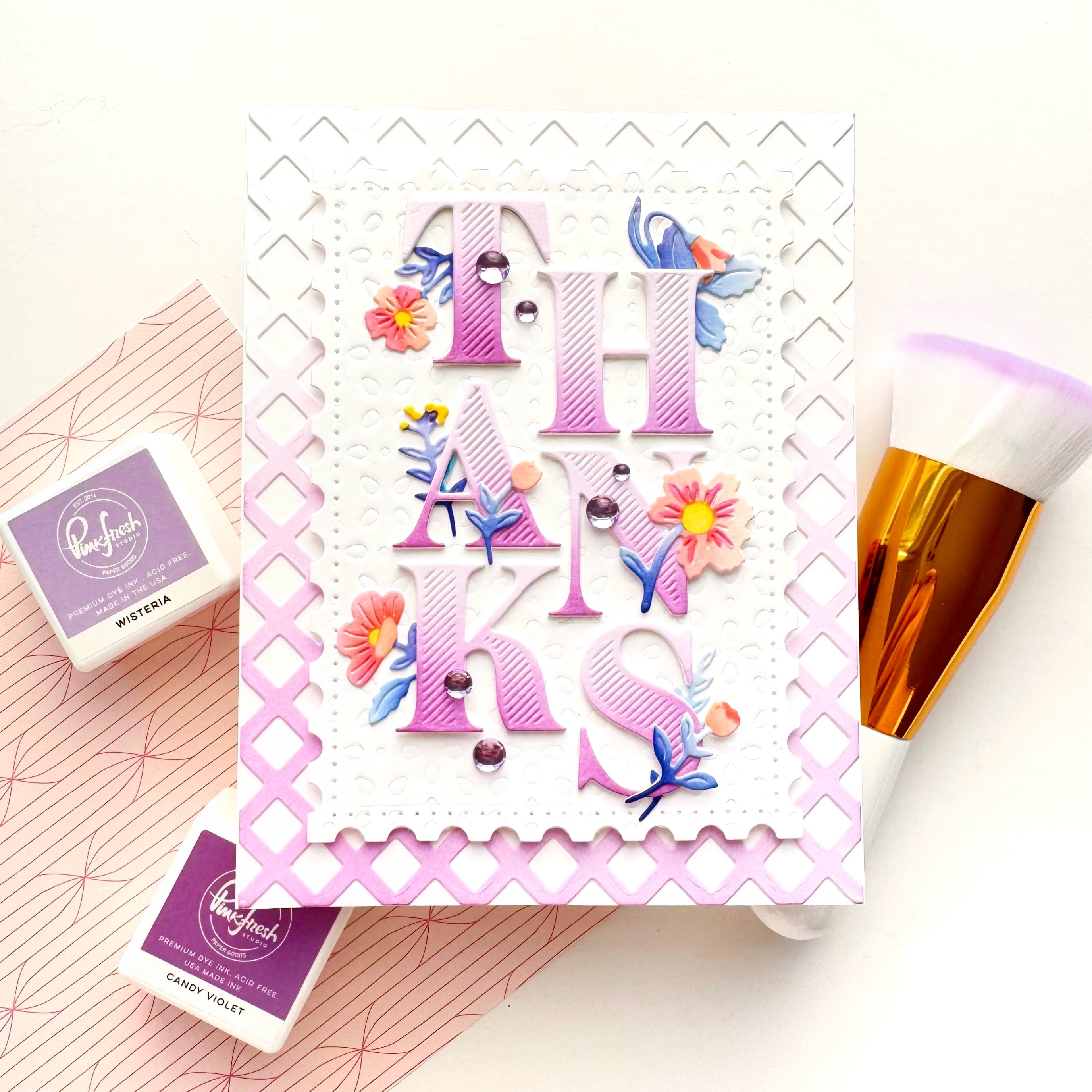 Bloom of Thanks stencil – Pinkfresh Studio