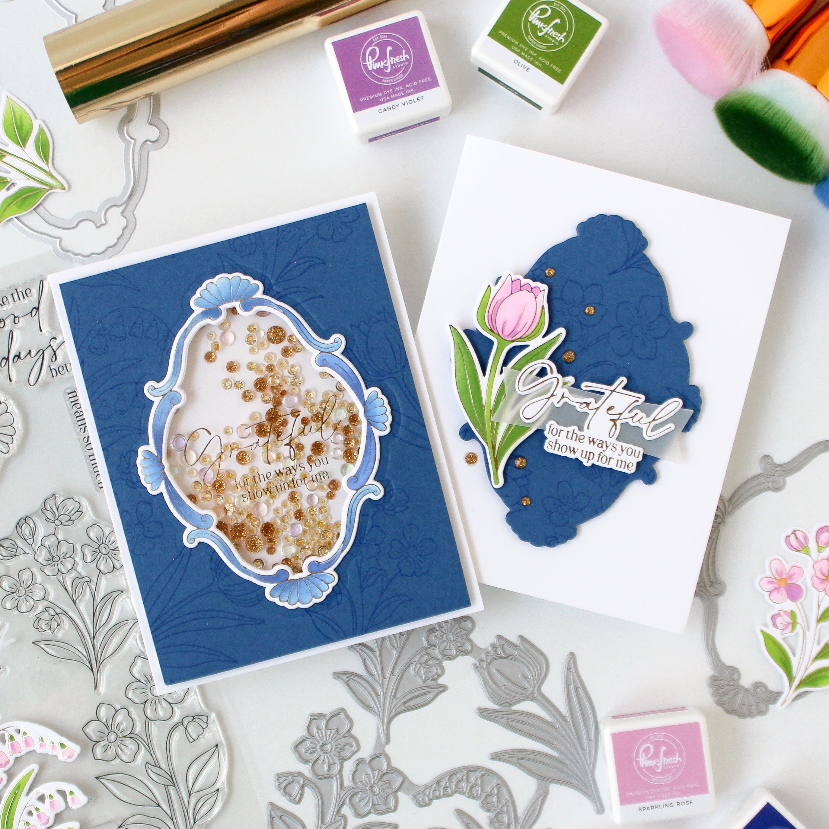 サケ　プレシャスメモリーズ　　ポイント Blossom Medallion press plate – Pinkfresh Studio