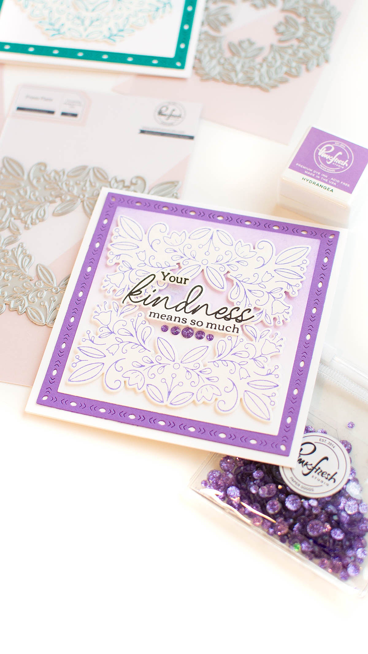 Floral Square Frame press plate – Pinkfresh Studio