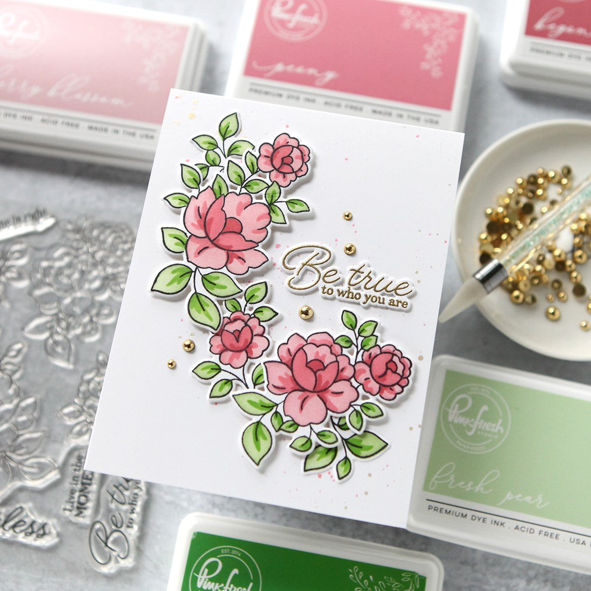 Be Fearless stamp – Pinkfresh Studio