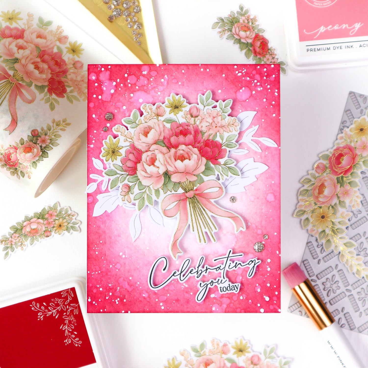 Celebrate in Blooms die