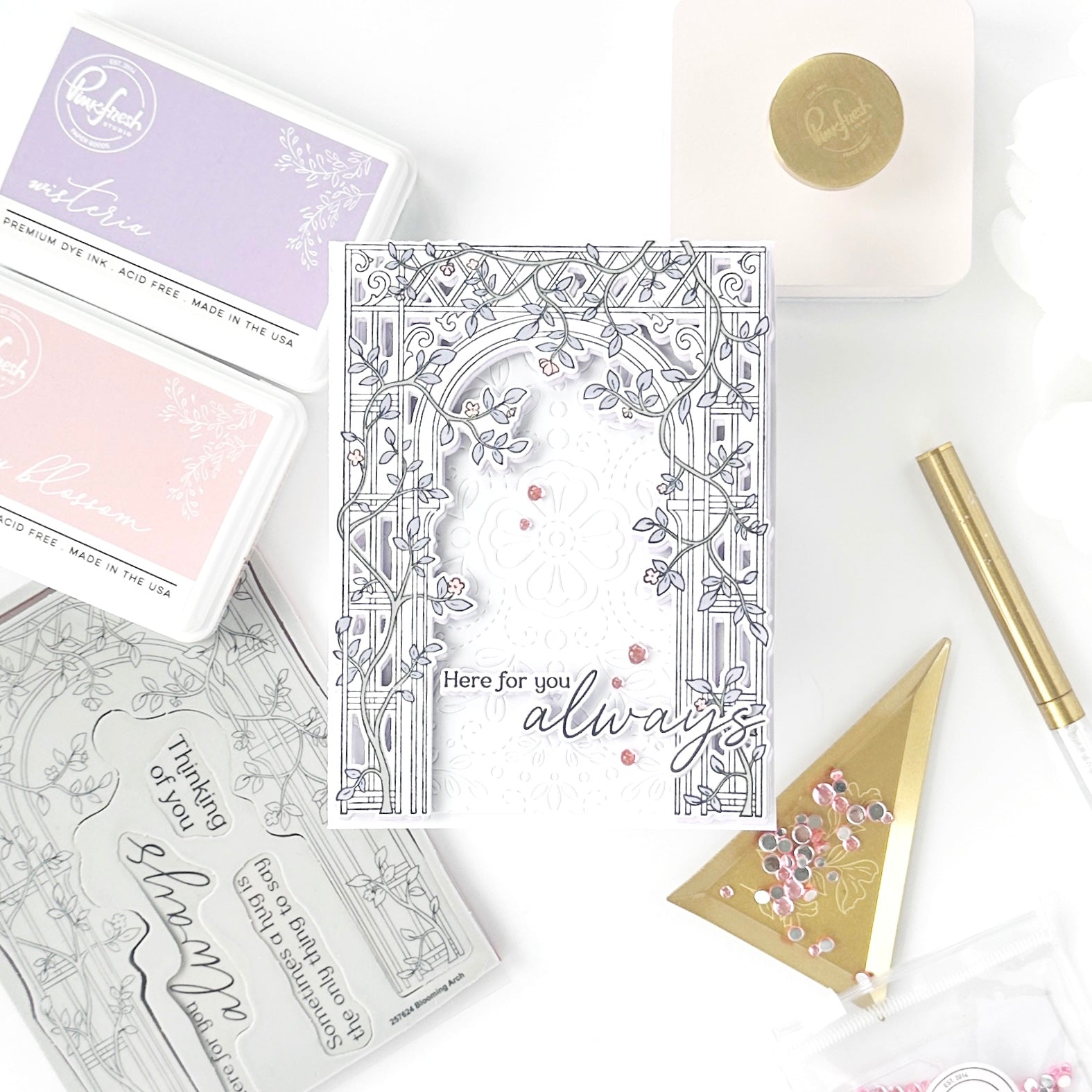 Blooming Arch cling stamp – Pinkfresh Studio
