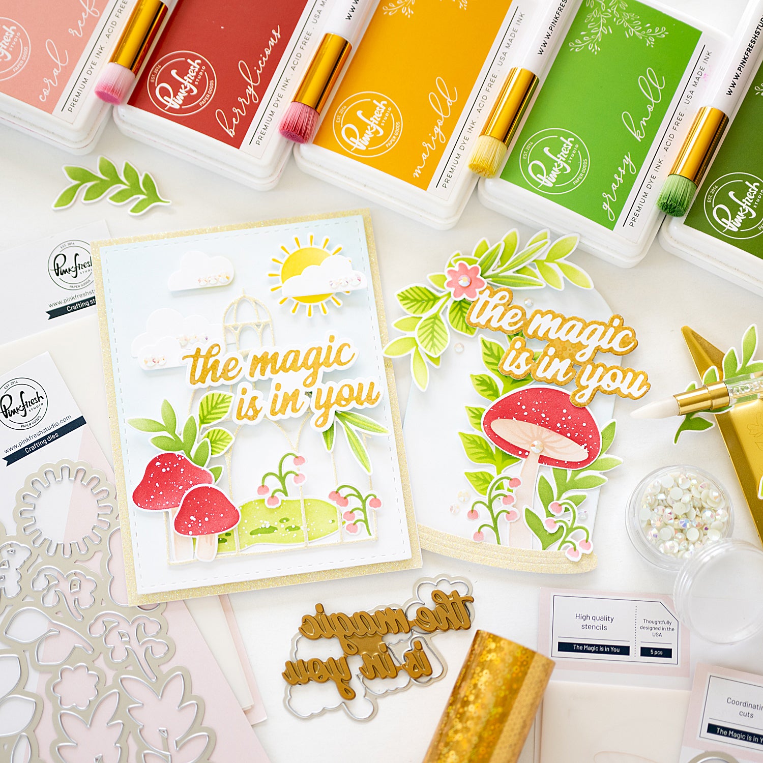 Summer Blooms stencil – Pinkfresh Studio