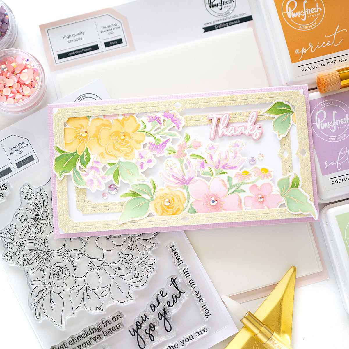 Handpicked Flowers stencil