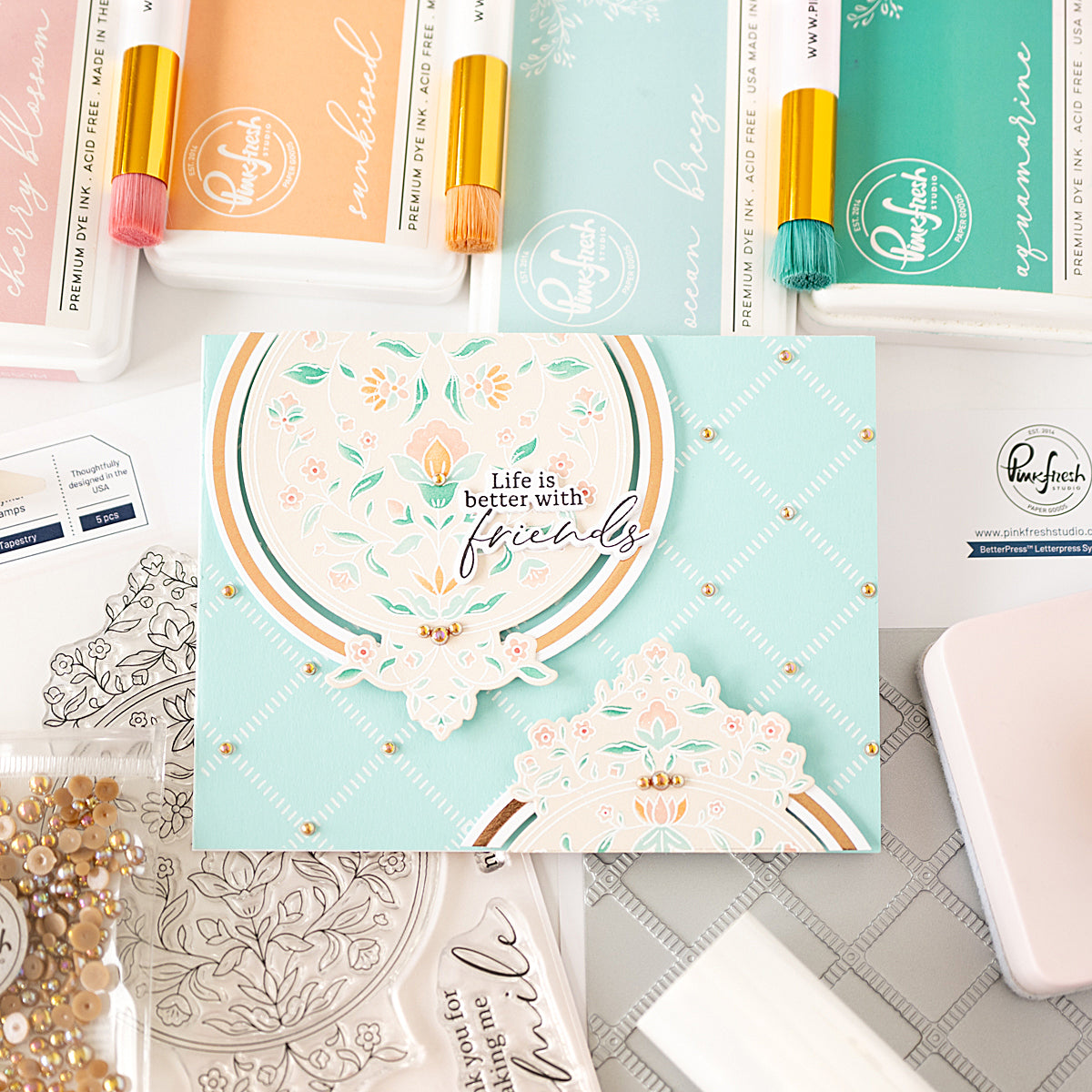 Garden Tapestry stencil – Pinkfresh Studio