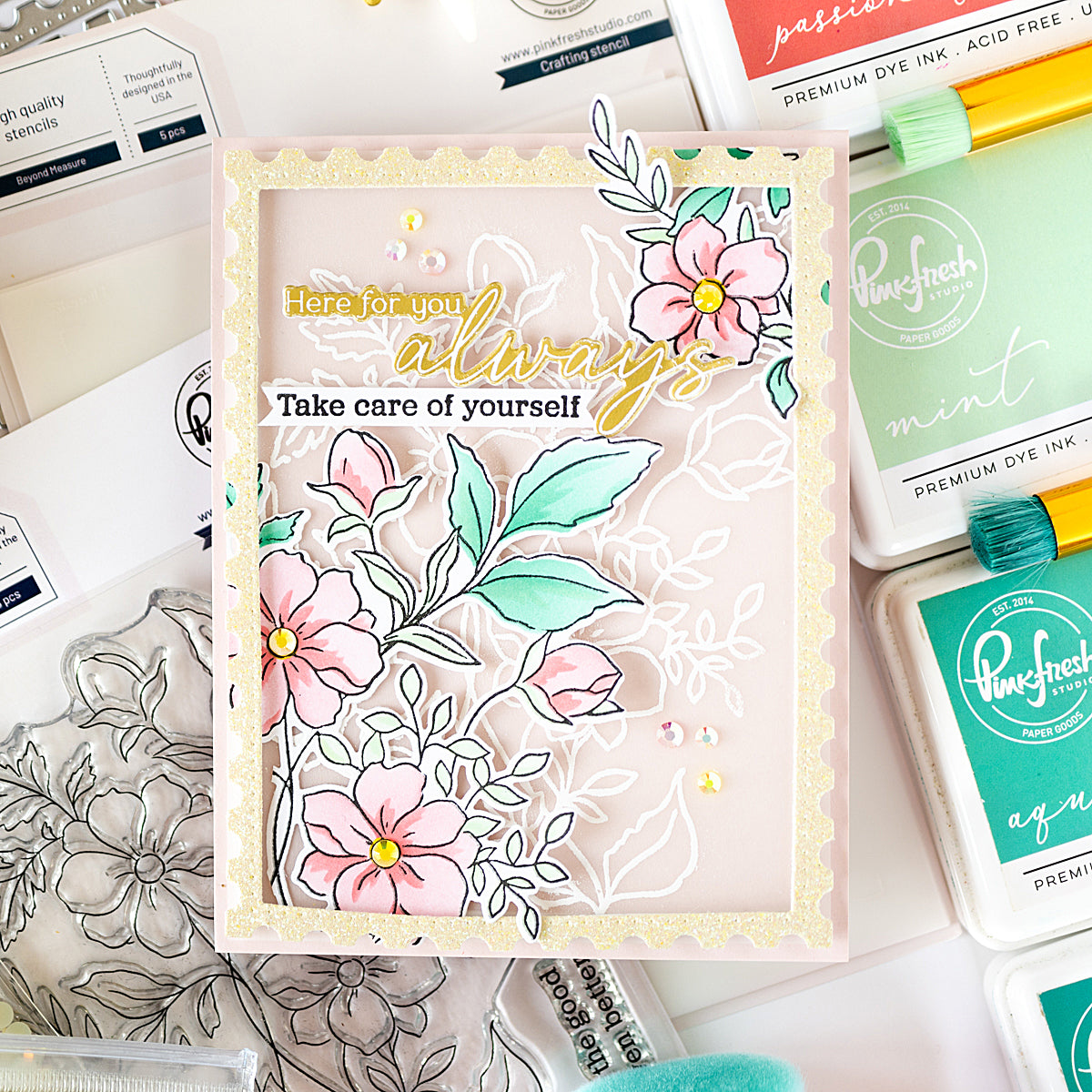 love myselfページ Beyond Measure stamp – Pinkfresh Studio