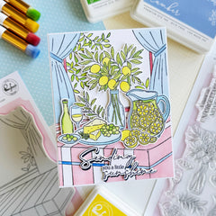 Sunlit Table cling stamp