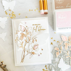 Delicate Rosebuds hot foil